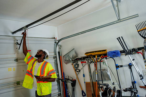 Professional Garage Door Panel Replacement technician working in River Oaks, TX